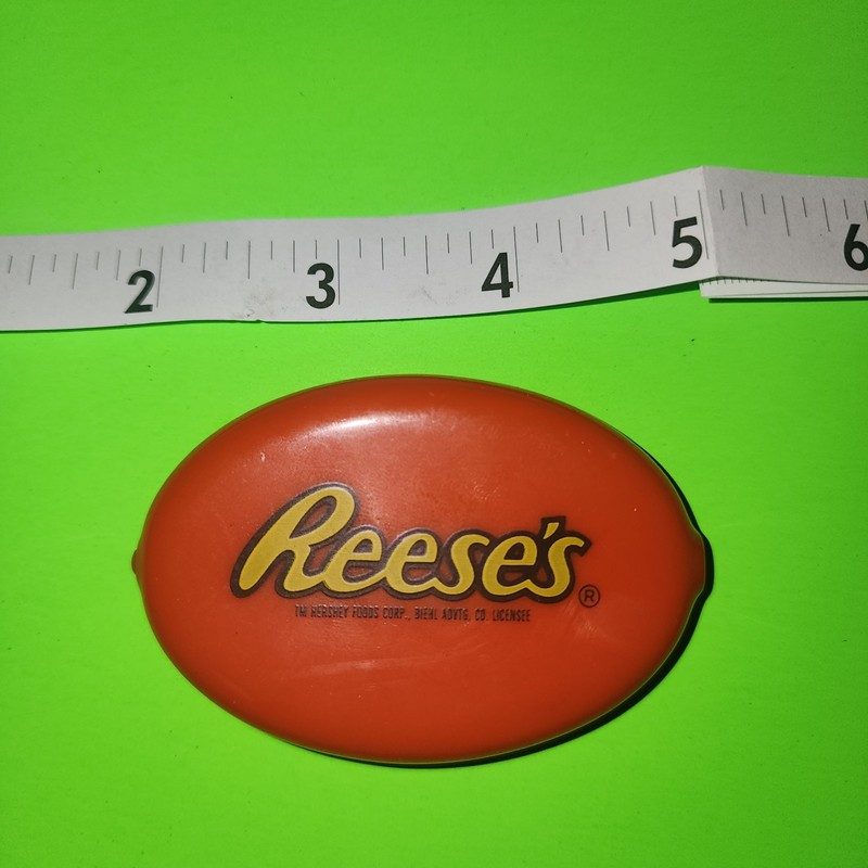 Reese's Orange Oval Rubber Coin Case Carrier Hershey Vintage
