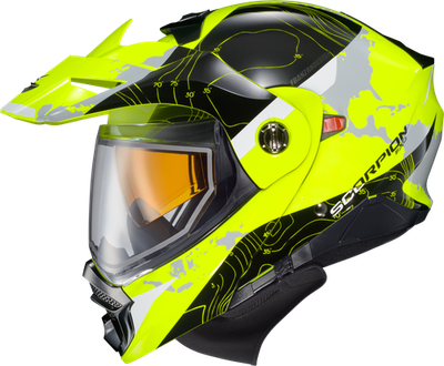 Scorpion EXO-AT960 Snow Helmet w/ Dual Pane Shield Hi-Vis Yellow
