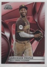 2025 Topps Chrome Black Red Refractor 4/5 Jurickson Profar #49 1m00