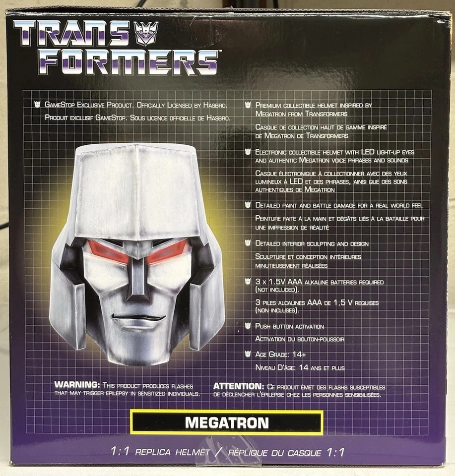 NEW GameStop Modern Icons Transformers Megatron 1:1 Replica Electronic Helmet - Image 2 of 4