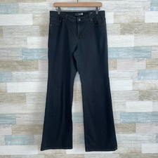 Seven7 Studio High Rise Flare Jeans Black Stretch Denim Casual Womens 10