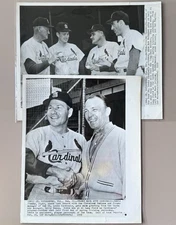 1959 Cardinals Wirephoto Lot 2 Stanky Hemus Spring Training AP MLB Press Photo
