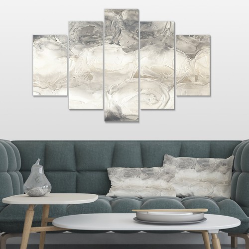 Designart "Gray Circles I" Modern & Contemporary Premium - Picture 3 of 13