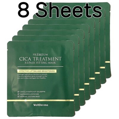 WellDerma PREMIUM Cica Treatment Repair Fitting Mask 8P Face Relaxing Soothing