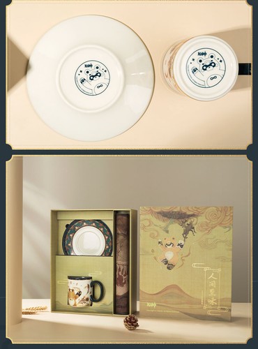 miHoYo Genshin Impact Guoba Mug Cup Ceramic Plate Placemat Original Official - Picture 7 of 7
