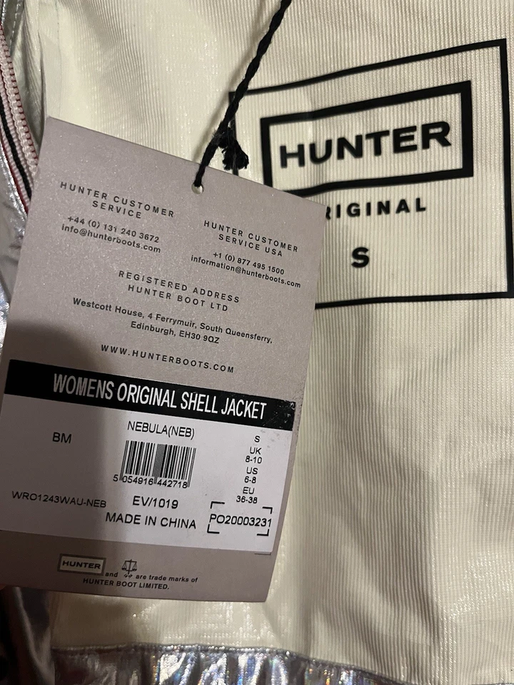 Новый с Ярлыками Hunter женщин оригинальный подкладка куртка Packable туманности серебро маленький - Изображение 4 из 4