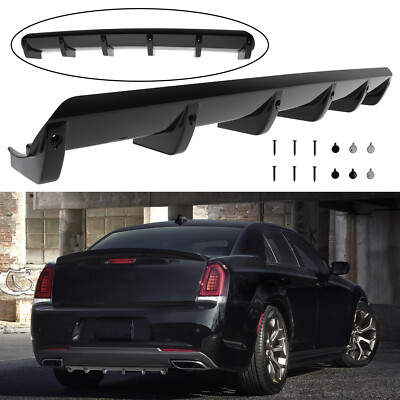 Glossy Rear Bumper Diffuser Lip Splitter Spoiler Kit For Chrysler 300 300C 300M