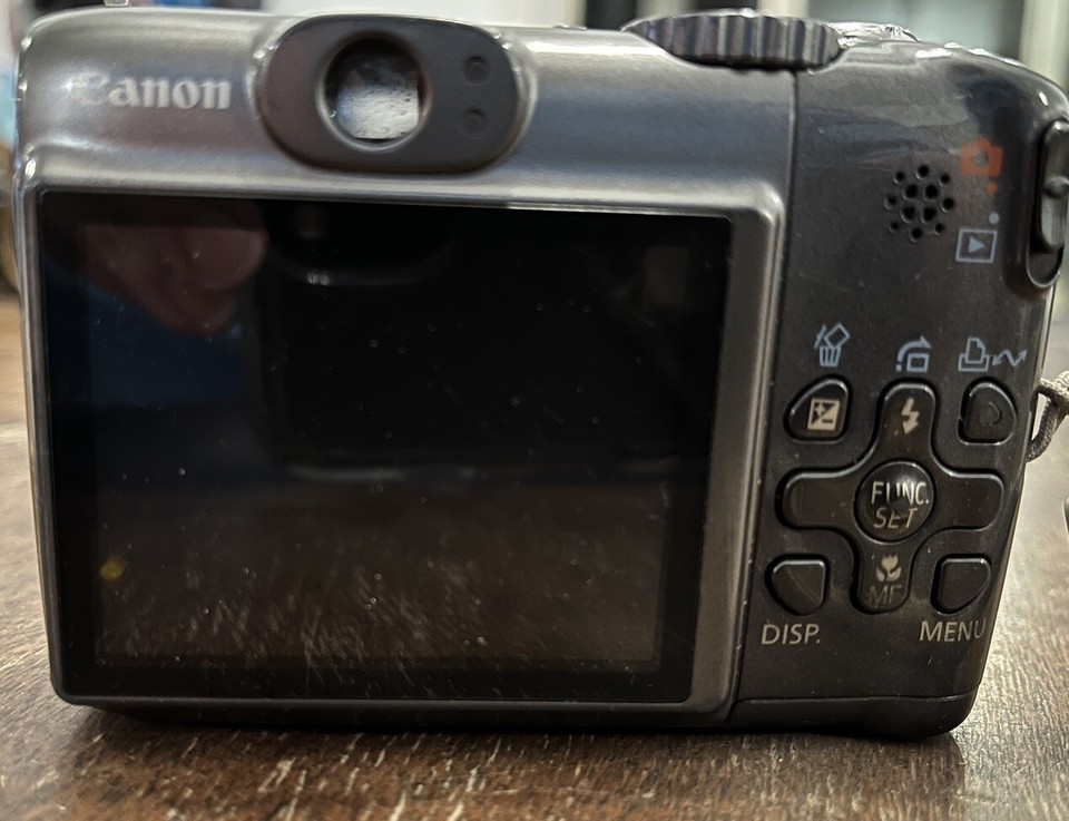 CANON POWERSHOT A590 IS 8.0MP 4X COMPACT DIGITAL CAMERA SILVER TESTED