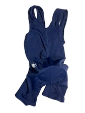 Vtg VERMARC-SPORT Navy Blue Nylon/Spandex PADDED CYCLING BIBS Bike Shorts SMALL