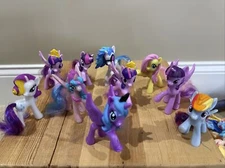 My Little Pony Lot of 10 Ponies w/ Hair Tails All in Good Condition