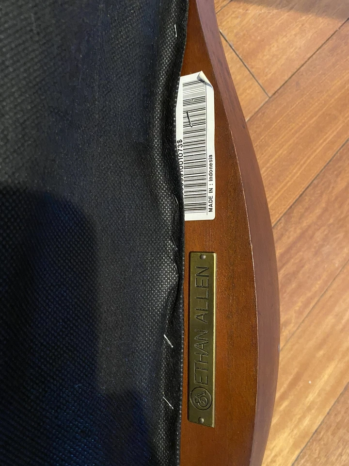 Ethan Allen Spider-Back Chairs Cristal Model Accent Armchairs #13-7131 - Image 4 of 4