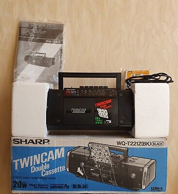 BOOMBOX SHARP WQ-T221Z Twincam Vintage with Own Package Manual 