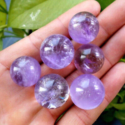  ANTWAX Natural Crystals Quartz Amethyst Sphere Ball Reiki  Stones Room Home Office Aquarium Decoration Accessories Gemstone Beautiful  YUANNYIN (Size : 7-7.5cm) : Home & Kitchen