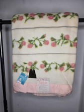 VTG Chatham Purrey Moss Rose Duralife Blanket 70  X 90  