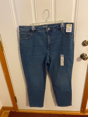 BRAND NEW WOMEN'S SIZE 18W TERRA & SKY STRAIGHT LEG JEANS