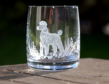 Sch&ouml;nes Schnapsglas mit Pudel Motiv Handgeschliffen 60 ml