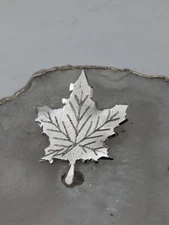 Vintage Forstner Made In Canada Sterling Silver Maple Leave Pin Brooch