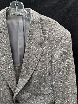VINTAGE Carl H. Hoelscher Speckled Coat Mens 42 Grey Sport VINTAGE Carl H. Hoelscher Speckled Coat Mens 42 Grey Sport