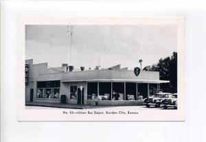 Garden City Ks Finney County Union Bus Depot Station Old Cars