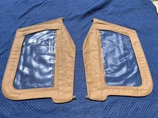 1997-2006 Wrangler Soft Top Upper Door Windows Driver & Passenger Sailcloth tTan