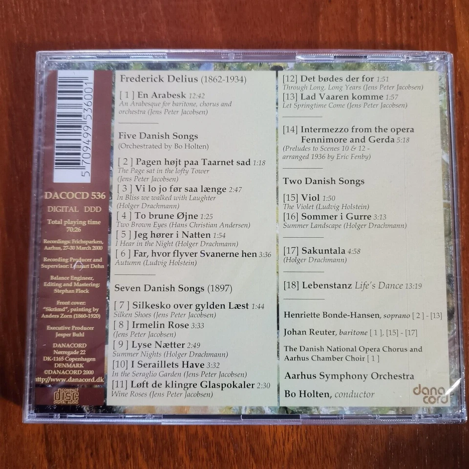 Aarhus Chamber Choir Delius: Danish Masterworks NEW & SEALED - Image 2 of 2
