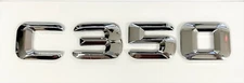 #1 C350 CHROME REPLACEMENT FOR MERCEDES REAR TRUNK EMBLEM BADGE NAMEPLATE DECAL