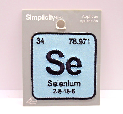 Selenium Patch Periodic Table Se Element Science Embroidered Iron On Simplicity