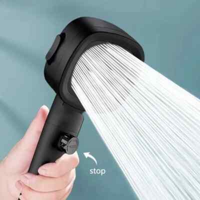 High Pressure Shower Head Water Saving 3 Modes Shower Heads Adjustable ...