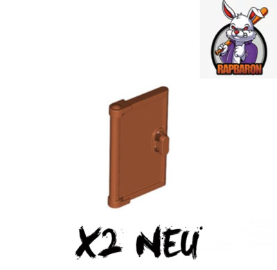 Lego    2x 1x2x3 Door Tabless Frames   Tür   Dark Orange   60614   Neuware