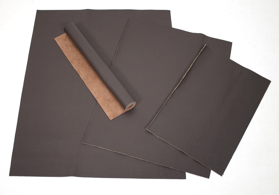 Ital. Büffelleder Nappa soft espresso-braun div. Größen 1 mm Möbelleder #w006