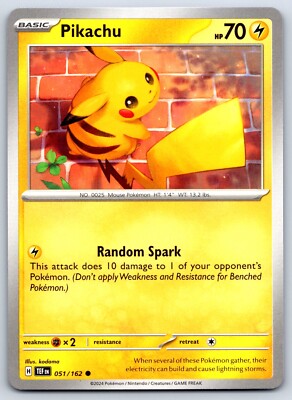 Pikachu - Temporal Forces 051/162 kodama Pokemon TCG Card NM | eBay