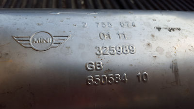 Mini Cooper Exhaust Assembly OEM 3 PIECES (GB 650584 10) 2 755 074 