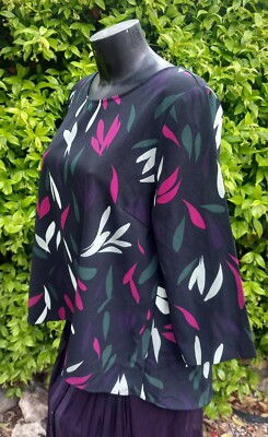EMME MARELLA MAX MARA Top/Bluse mehrfarbig gemustert 3/4Ärmel It48 D 42/44/46