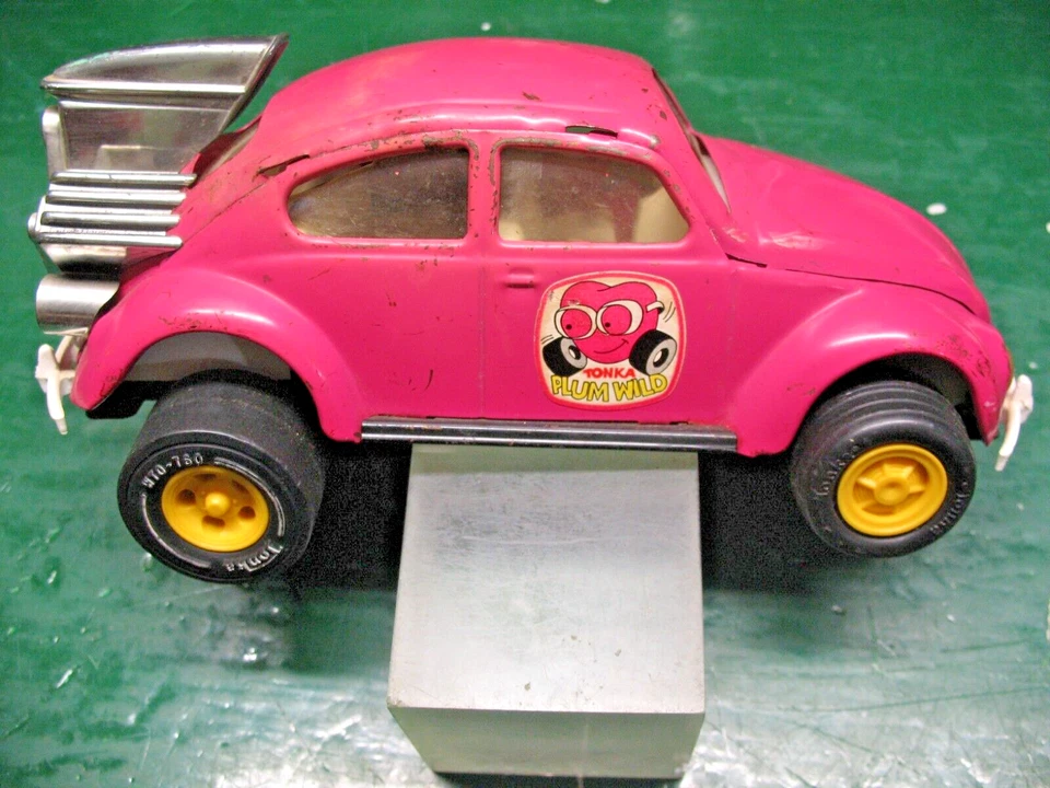 VW Super Beetle 1165 Hot Rod Plumb 1972 Tonka acero prensado salvaje No. 52680 Foto 2 de 4