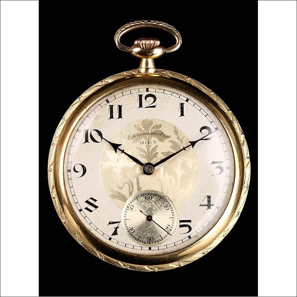 Beautiful Antique 18K Gold Pocket Switzerland, Circa 1920