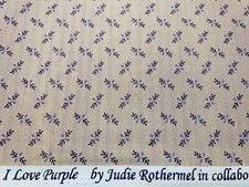 Cotton Fabric 1800s Civil War Repro Judie Rothermel I LOVE PURPLE Marcus FQ