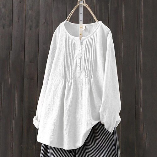 Women Cotton Linen T-Shirt Tees Tops V Neck Blouse Shirt Tunic Summer Casual - Picture 19 of 43