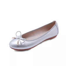 Women New Pumps Flats Ladies Bow Ballerina Slip On Ballet Casual Work Shoes UK