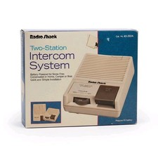 Vintage Radio Shack Two-Station Audio Intercom System 43-222A Bronze Battery Box