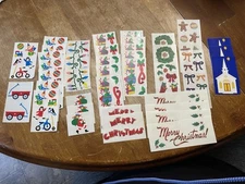 Mrs Grossman/Creative Memories Christmas Vintage Sticker Lot 1984-2002