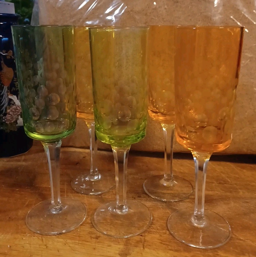 5 x Römer Sektgläser Derenberg DDR Handgefertigt Handarbeit Kristall