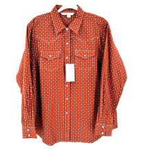 NEW Ely & Walker Western Pearl Snap Shirt Women's XXL Brown Yellowstone Landman