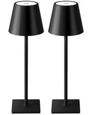 2 Pack Cordless Table Lamp, Portable LED Desk Lamps, 5000mAh Battery Black-2