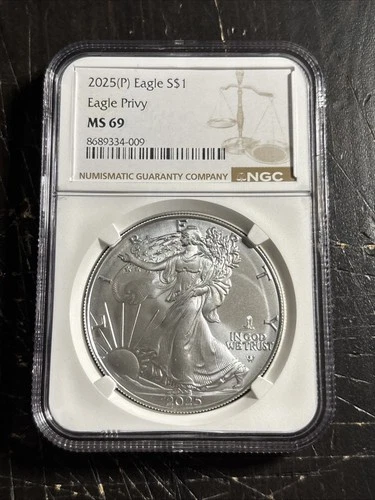 2025-P PRIVY NGC MS69 AMERICAN SILVER EAGLE
