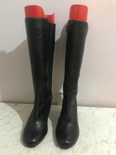 Evans Essence size UK 6 Womens calf high black heels boots shoes - IF