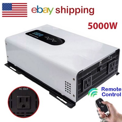 5000W Pure Sine Wave Inverter Solar Off Grid 2500W 12V 24V 48V 72V to Max 110V