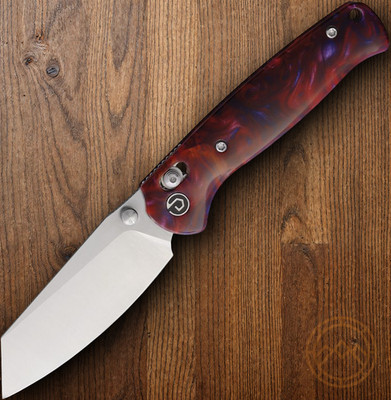Defcon Artifact Folding Knife 3.25'' 14C28N Sandvik Steel Blade Resin Handle