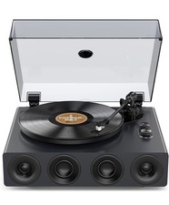 1 BY ONE High Fidelity Record Player, All-in-One Turntable Built In Speakers