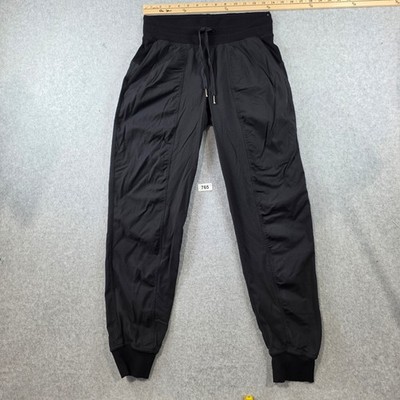 Lululemon Beyond the Studio Jogger Pants Womens 4 Black Ribbed Waistband Active