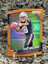 KYLE WILLIAMS 2025 PANINI PRIZM ROOKIE TRUE ORANGE PATRIOTS RC /249